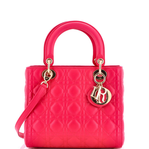 Lady Dior Bag Cannage Quilt Lambskin Medium