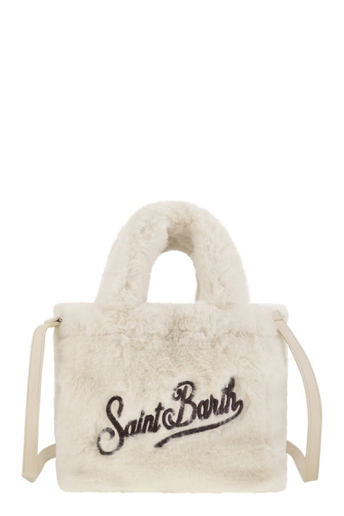 Soft Fur Mini Vanity Bag in Light Beige | VAMI012