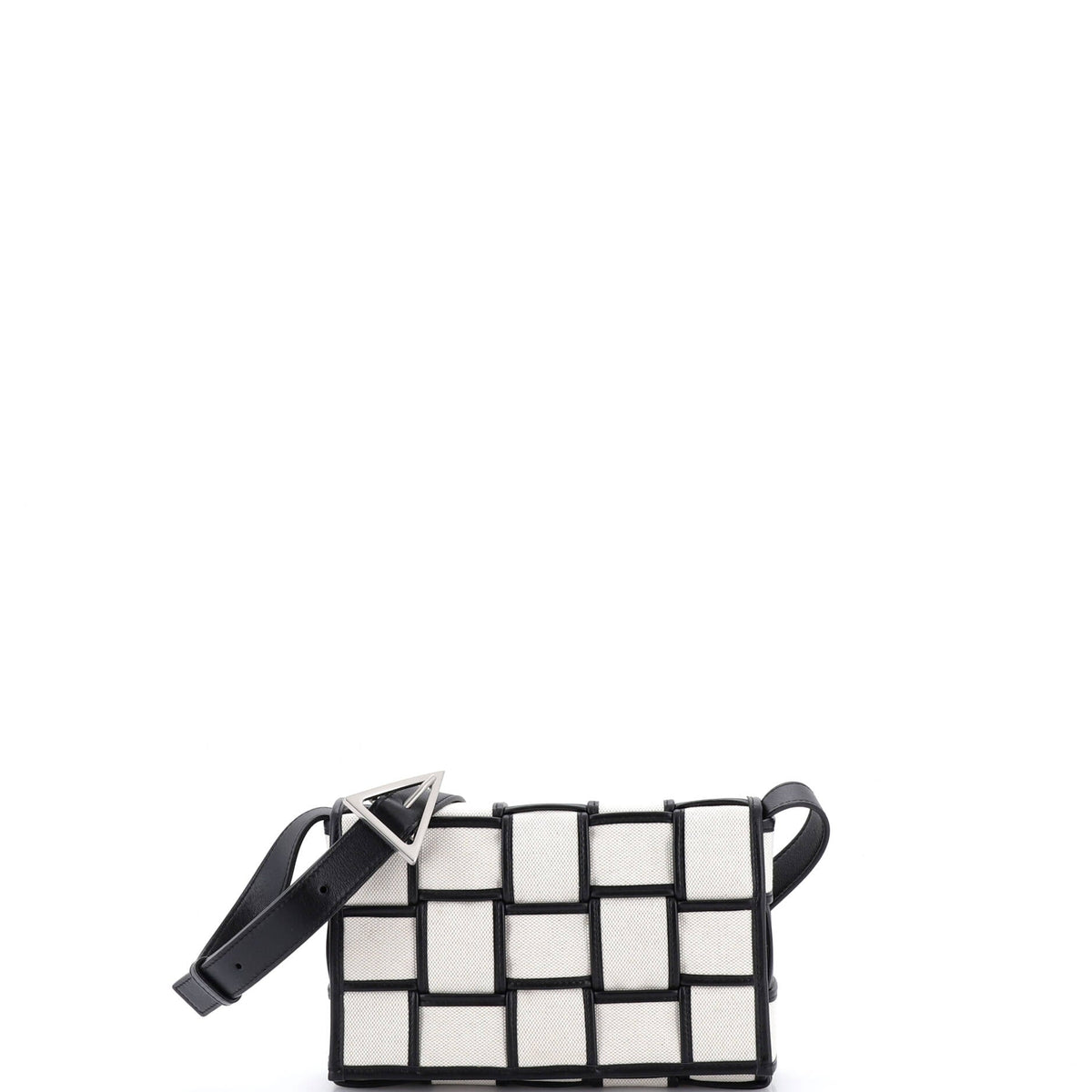 Bottega Veneta Cassette Crossbody Bag Padded Maxi Intrecciato Canvas with Leather