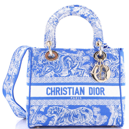Toile de Jouy Lady D-Lite Bag Embroidered Canvas