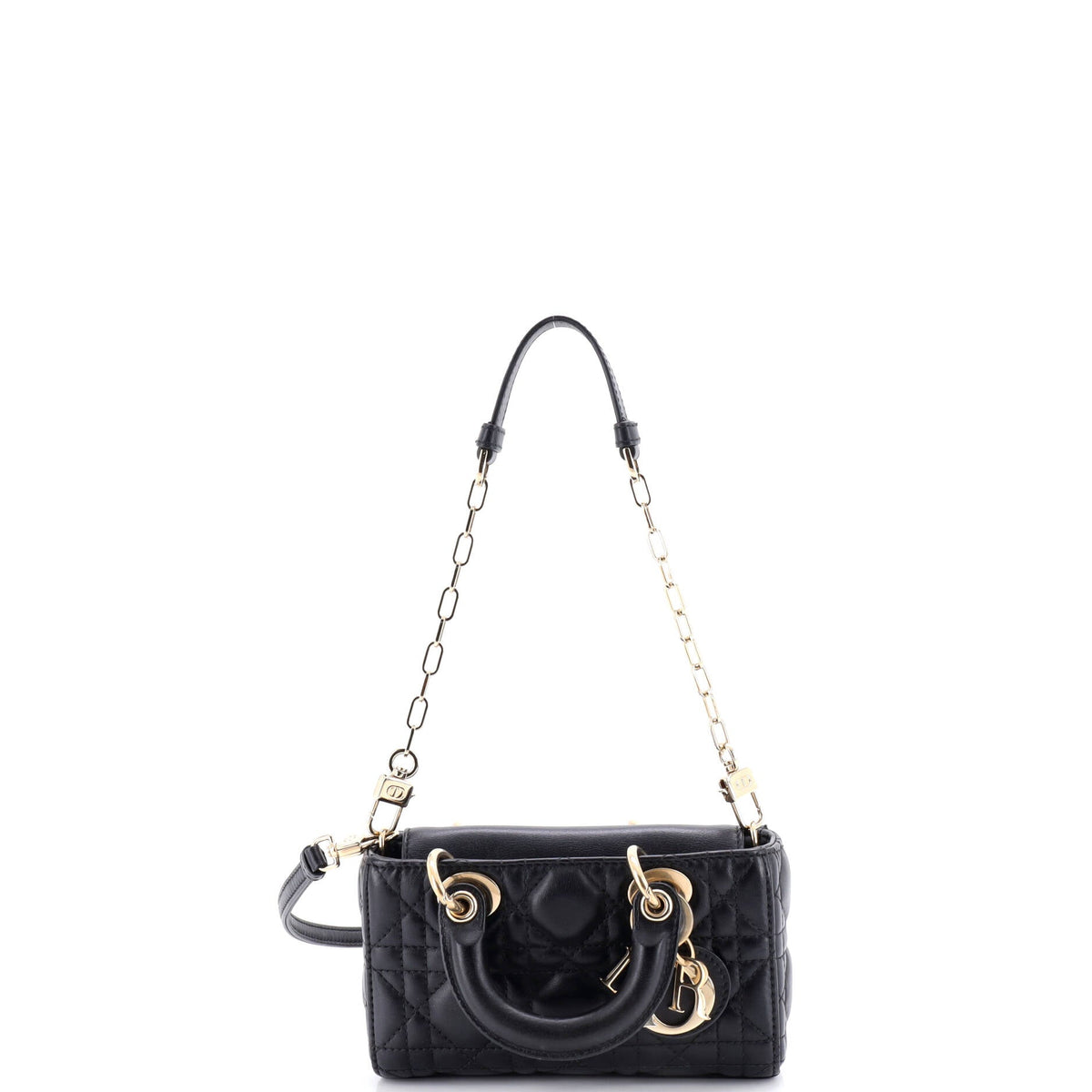 Christian Dior Lady D-Joy Bag Cannage Quilt Lambskin Micro