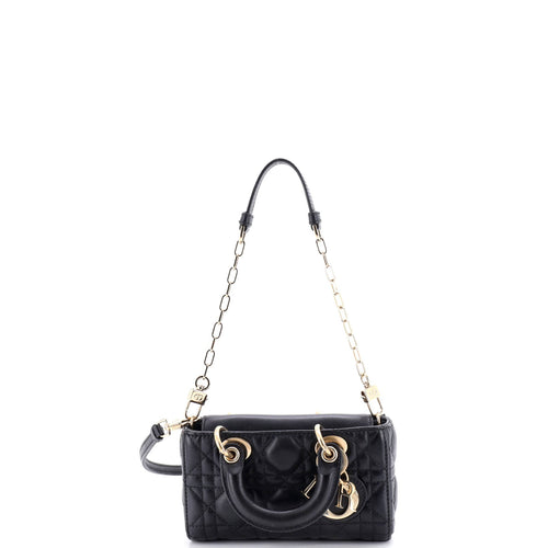 Lady D-Joy Bag Cannage Quilt Lambskin Micro