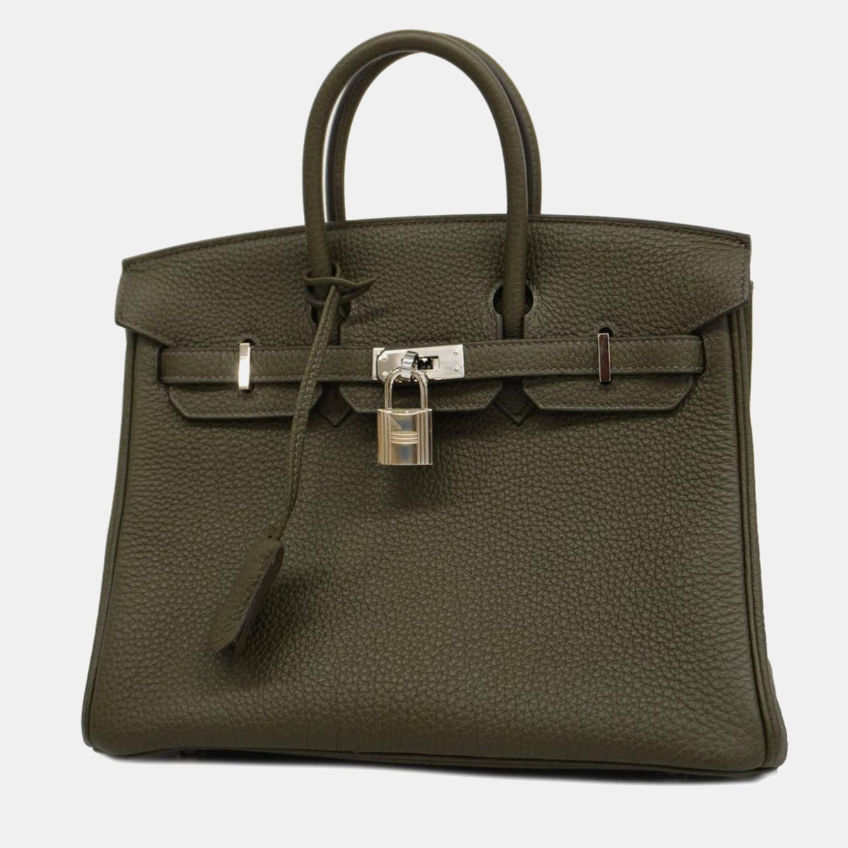 Hermès Olive Green Togo Leather Birkin 25 Tote Bag