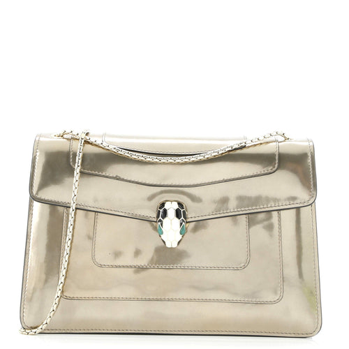 BVLGARI Serpenti Forever Shoulder Bag Patent Medium
