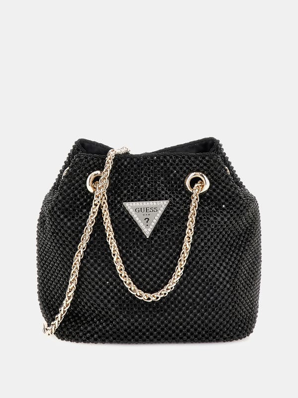 Guess Sofia Rhinestone Mini Bucket Bag