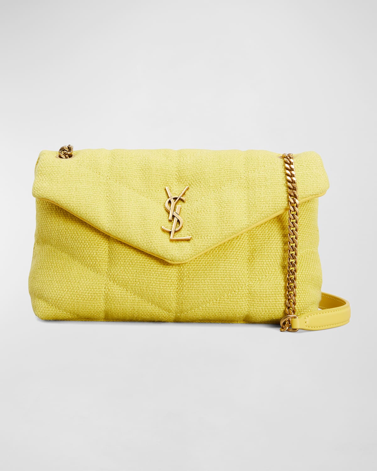 Saint Laurent YSL Toy Puffer Mini Canvas Crossbody Bag