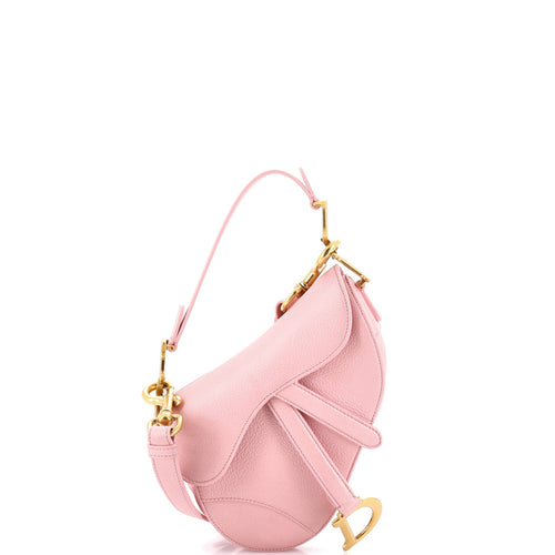 Saddle Handbag with Strap Leather Mini