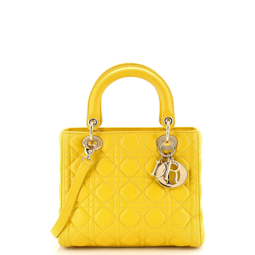 Lady Dior Bag Cannage Quilt Lambskin Medium
