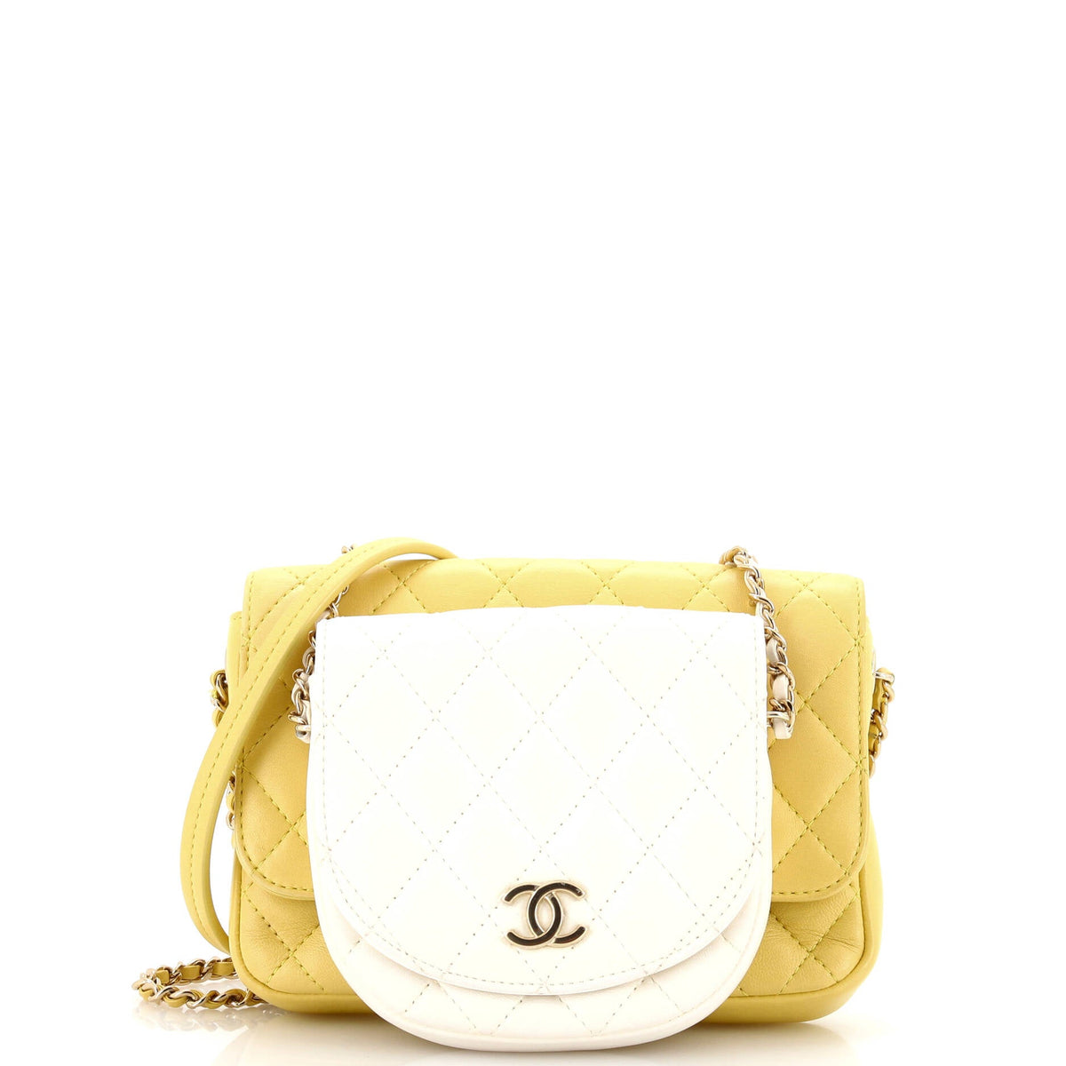 Chanel CHANEL Side Packs Crossbody Bag Quilted Lambskin Small