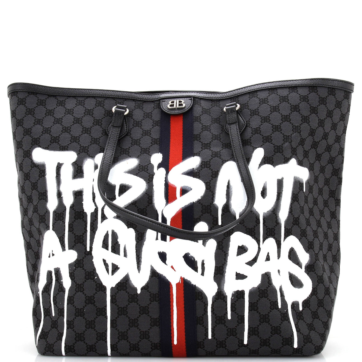 Balenciaga x Gucci The Hacker Project Tote Graffiti BB Canvas Large
