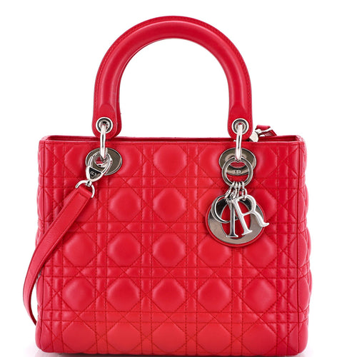 Lady Dior Bag Cannage Quilt Lambskin Medium
