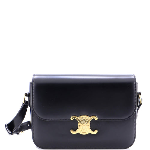 CELINE Triomphe Shoulder Bag Smooth Calfskin Medium