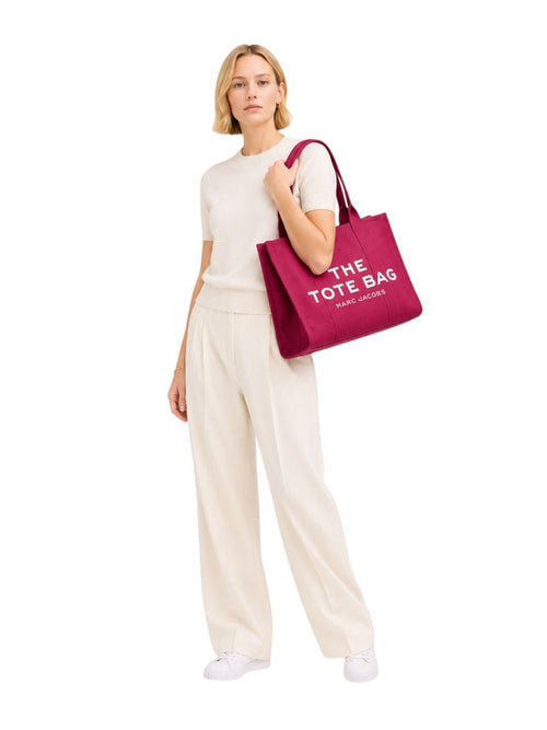 Marc Jacobs Belt Shoulder Shoulder Logo - Print Cotton Tote Bag - Pink