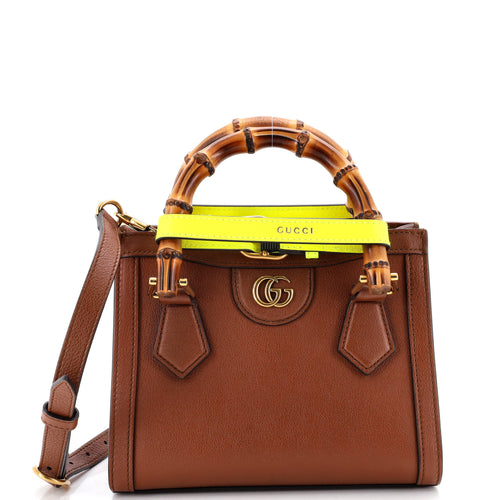 GUCCI Diana NM Bamboo Handle Tote Leather Mini