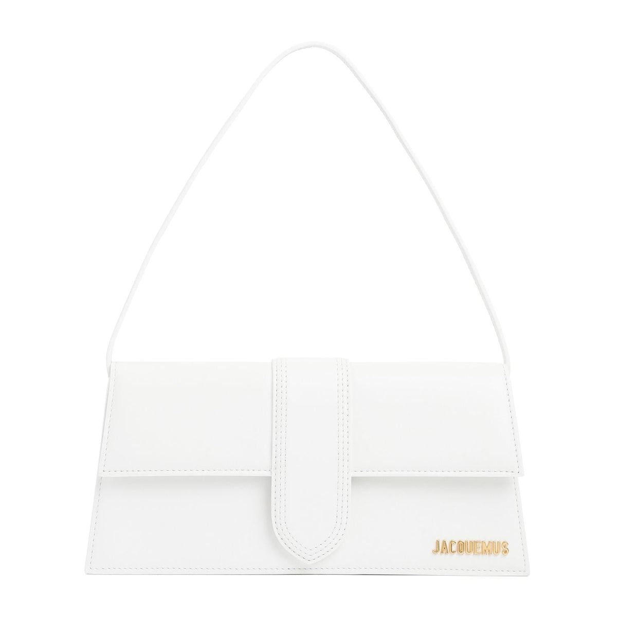 Jacquemus Women's Le Bambino Long Shoulder Bag in White | Size UNICA | 221BA0133060