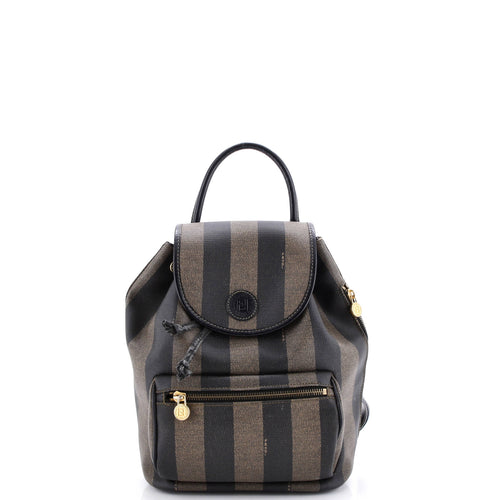 FENDI Pequin Front Pocket Backpack Coated Canvas Small