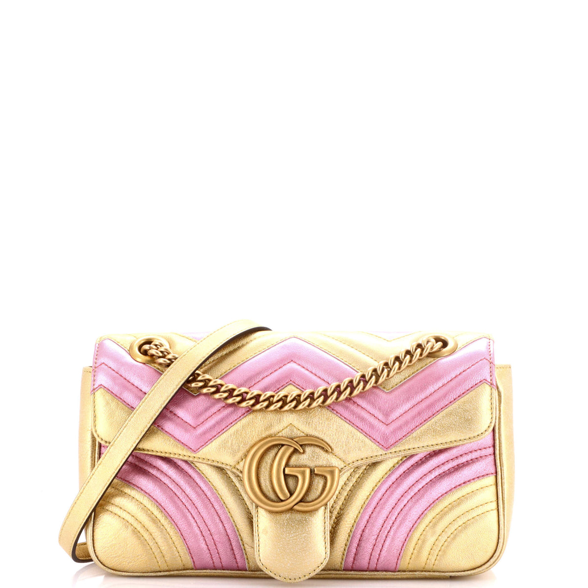 Gucci GUCCI GG Marmont Flap Bag Matelasse Leather Medium