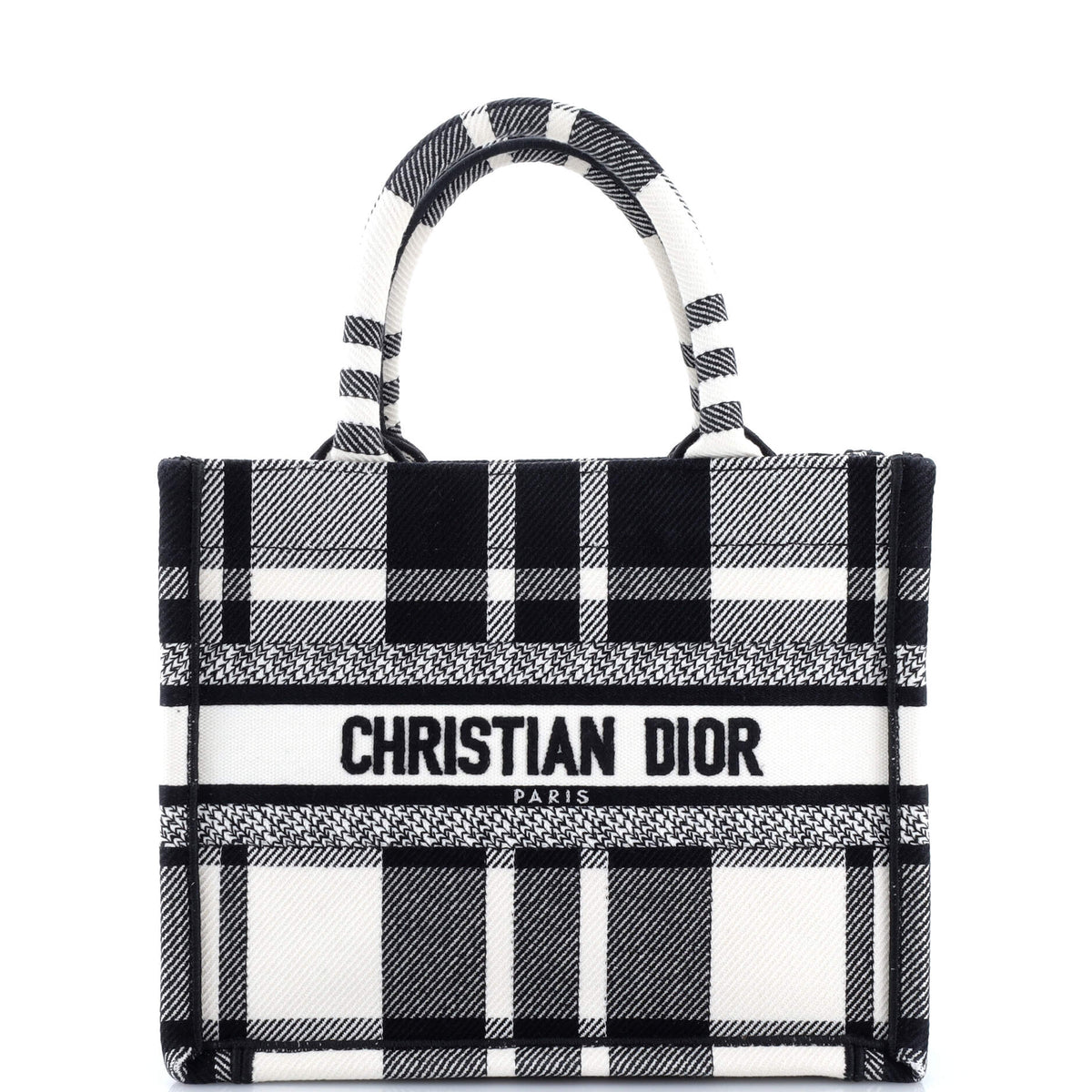 Christian Dior Book Tote Embroidered Canvas Small