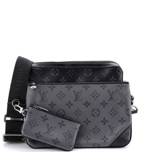 Trio Messenger Bag Reverse Monogram Eclipse Canvas