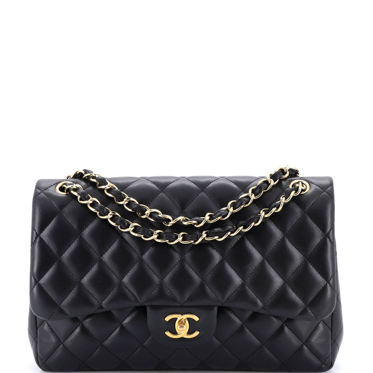 Chanel CHANEL Classic Double Flap Bag Quilted Lambskin Jumbo