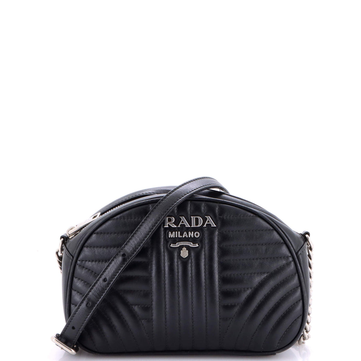 Prada PRADA Dome Crossbody Bag Diagramme Quilted Leather Small