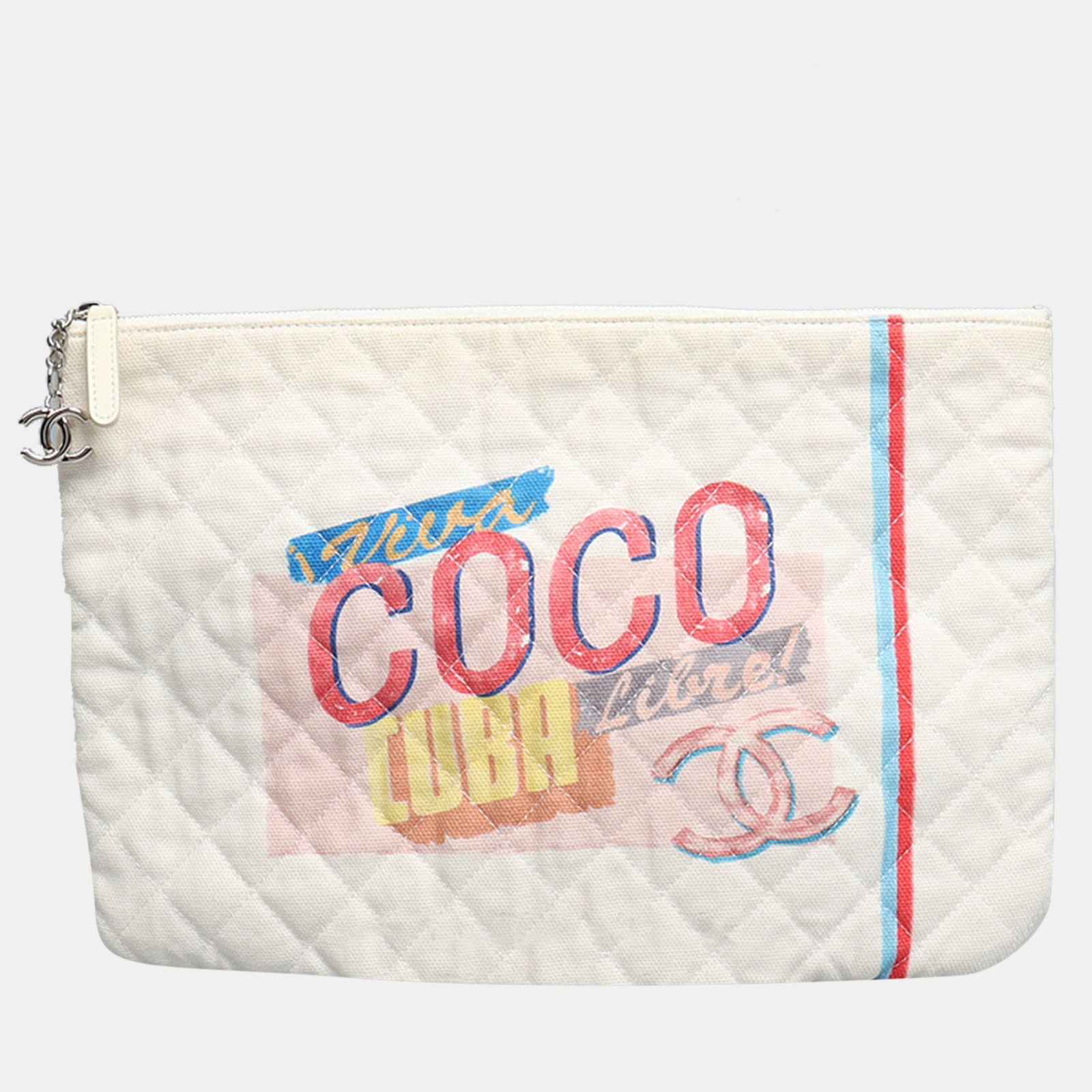 Chanel Coco Cuba Fabric Clutch