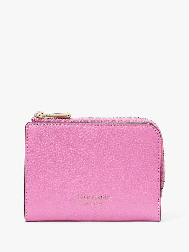 Kate Spade Au Ava Colorblocked Pebbled Leather Zip Bifold Wallet