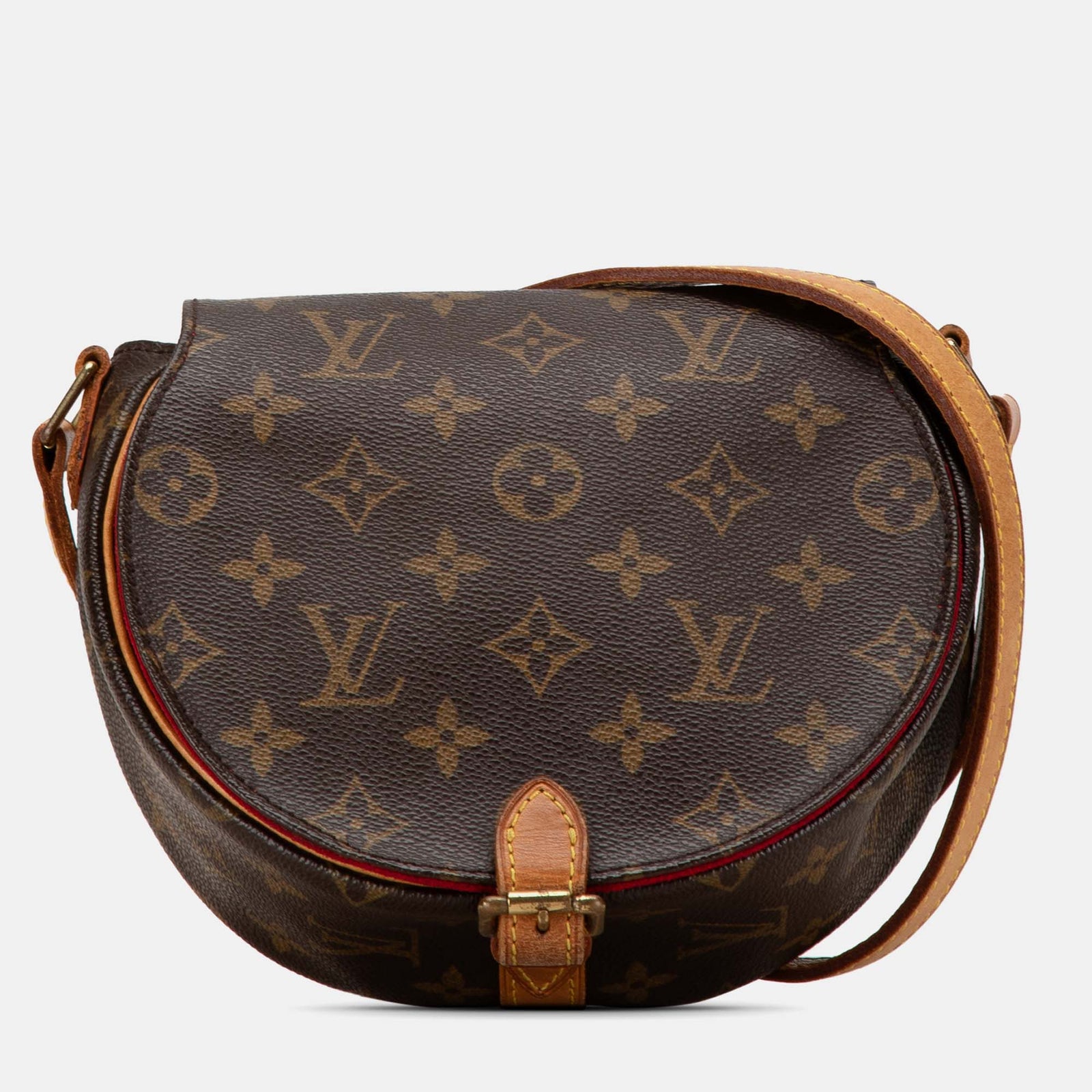 Louis Vuitton Braune Schultertasche „Tamburine“ aus Canvas mit Monogramm