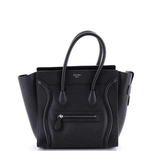 CELINE Luggage Bag Grainy Leather Micro