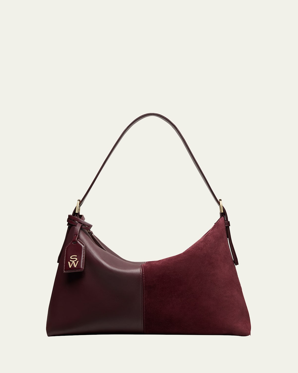 Stuart Weitzman 5050 Suede & Leather Shoulder Bag