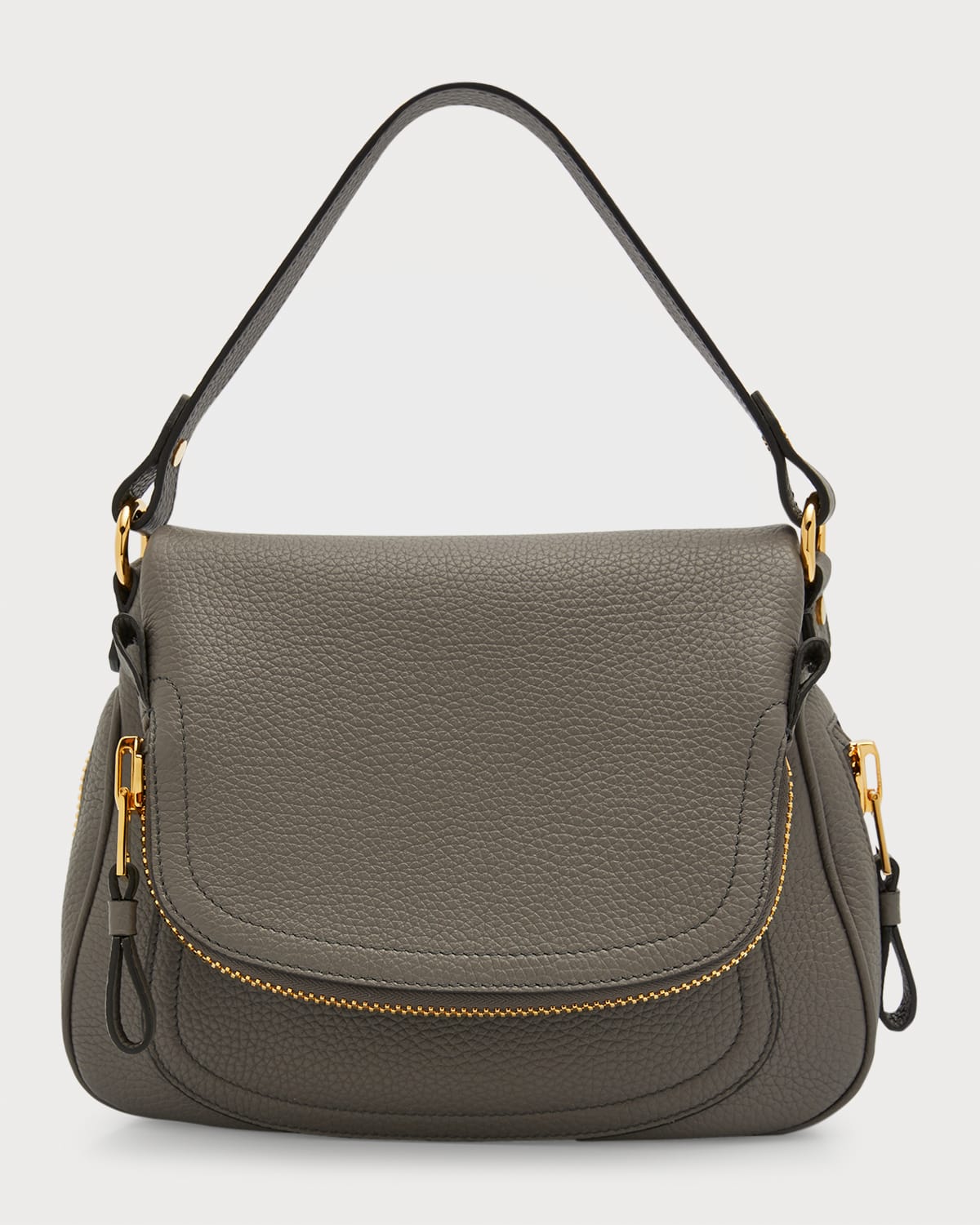 Tom Ford Jennifer Medium Double Strap Bag in Grained Leather