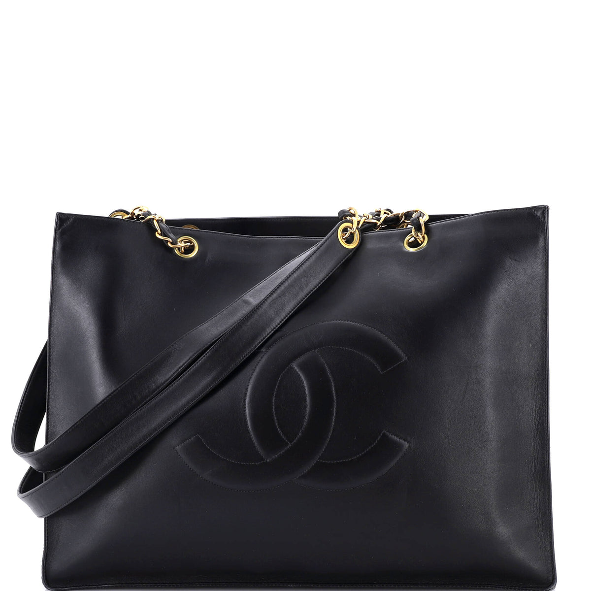 Chanel CHANEL Vintage CC Chain Tote Lambskin XL