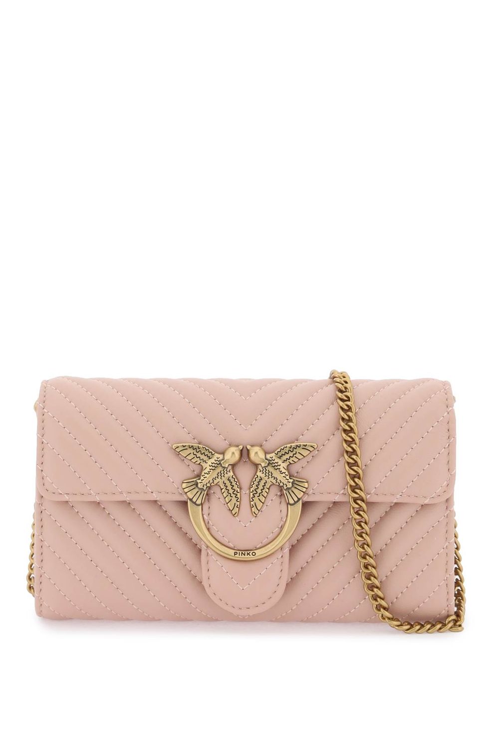 Pinko Women's Love Bag Chevron Crossbody Bag in Rosa | 100062A0GK