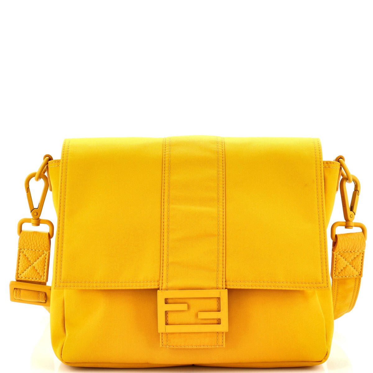 Fendi FENDI Baguette Flap Messenger Bag Nylon Medium