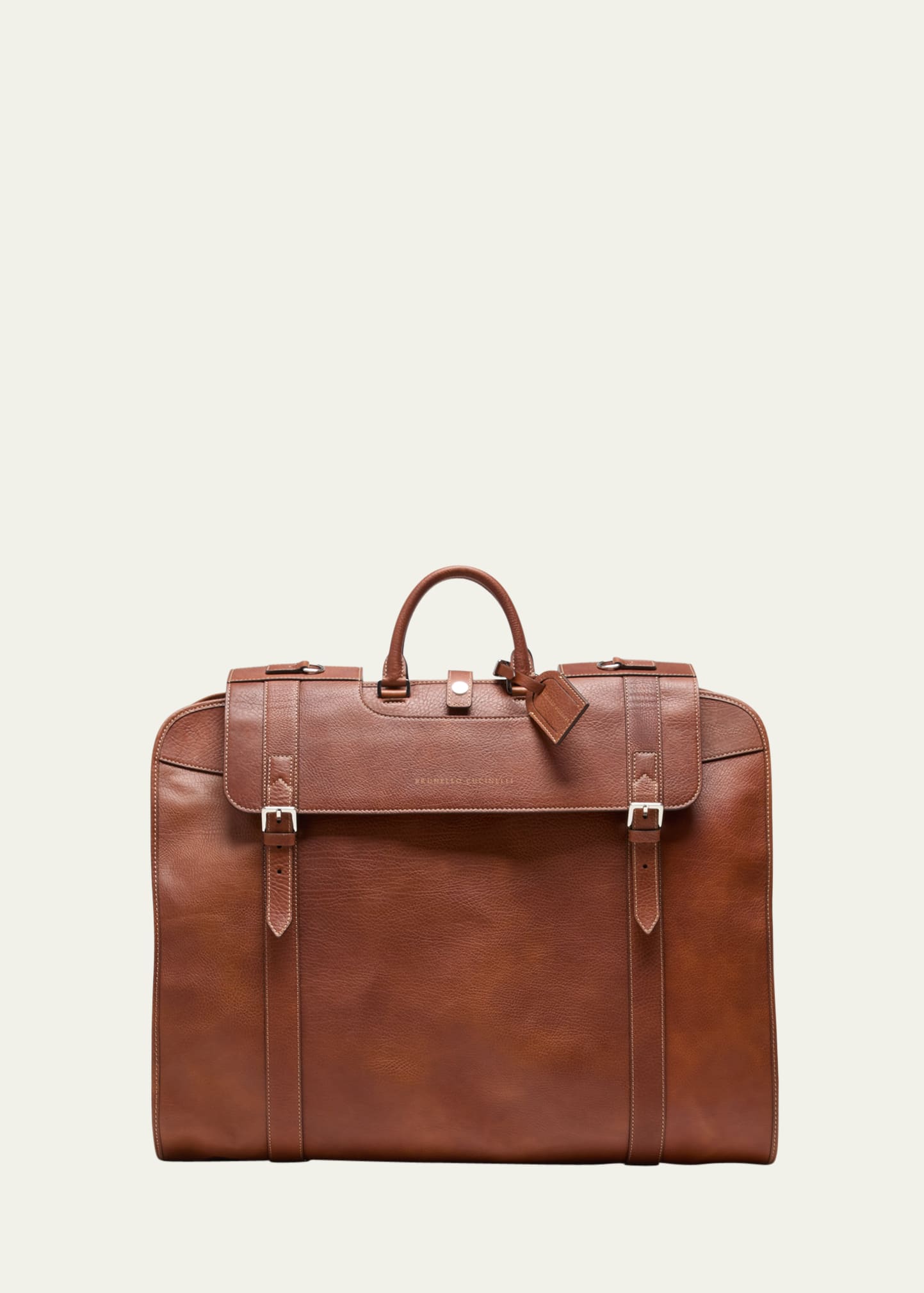 Brunello Cucinelli Men's Leather Garment Bag