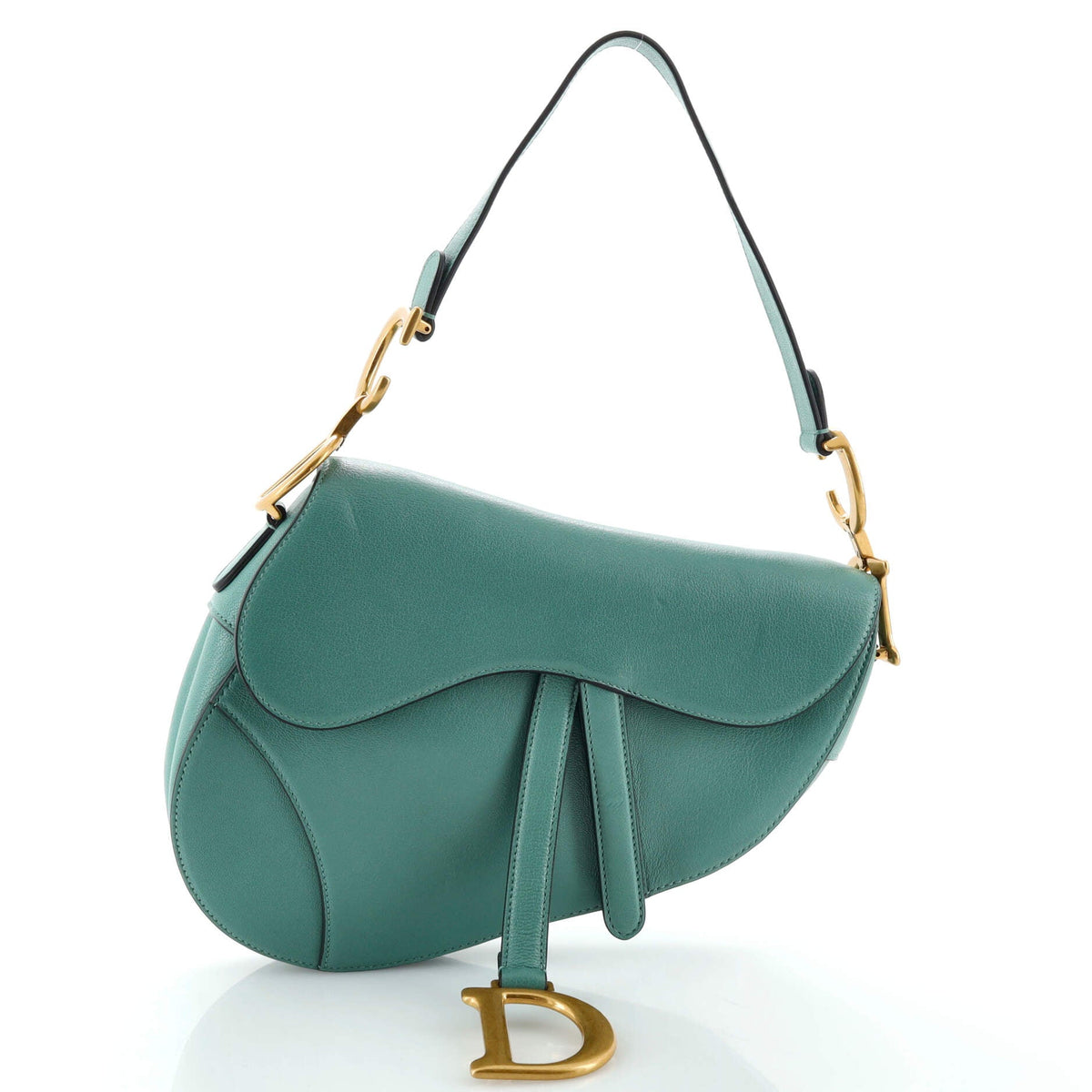 Christian Dior Saddle Handbag Leather Medium