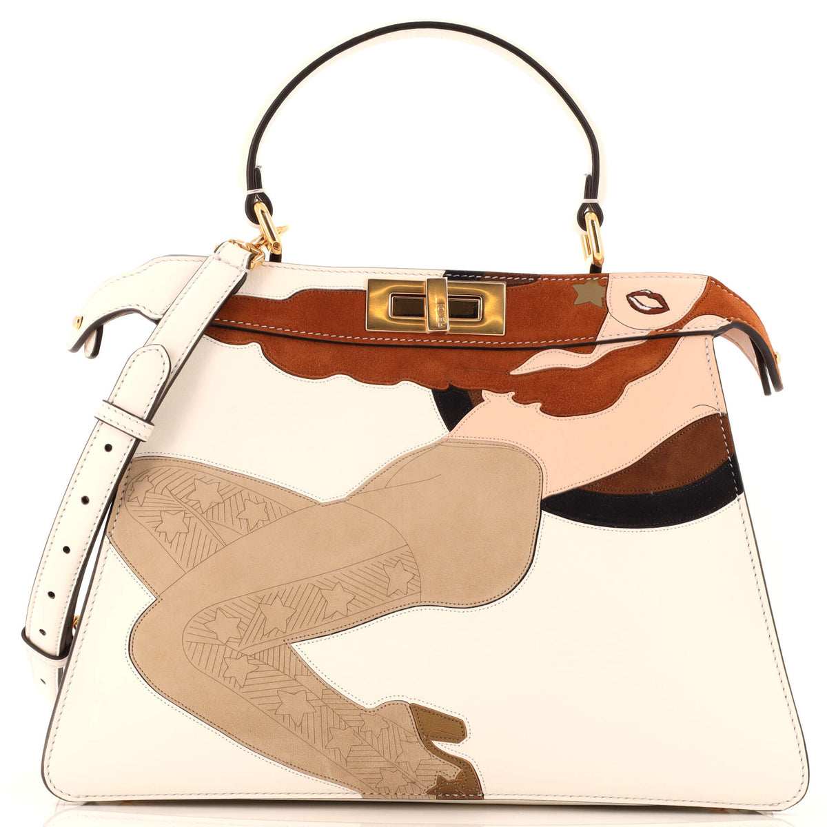 Fendi FENDI Peekaboo ISeeU Bag Leather with Inlay Medium