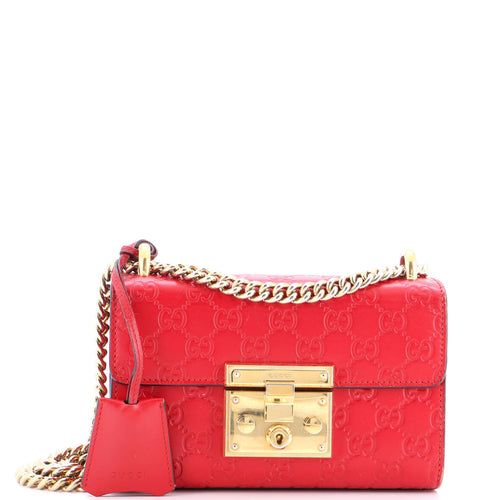 GUCCI Padlock Shoulder Bag Guccissima Leather Small