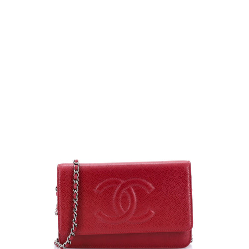 CHANEL Timeless Wallet on Chain Caviar