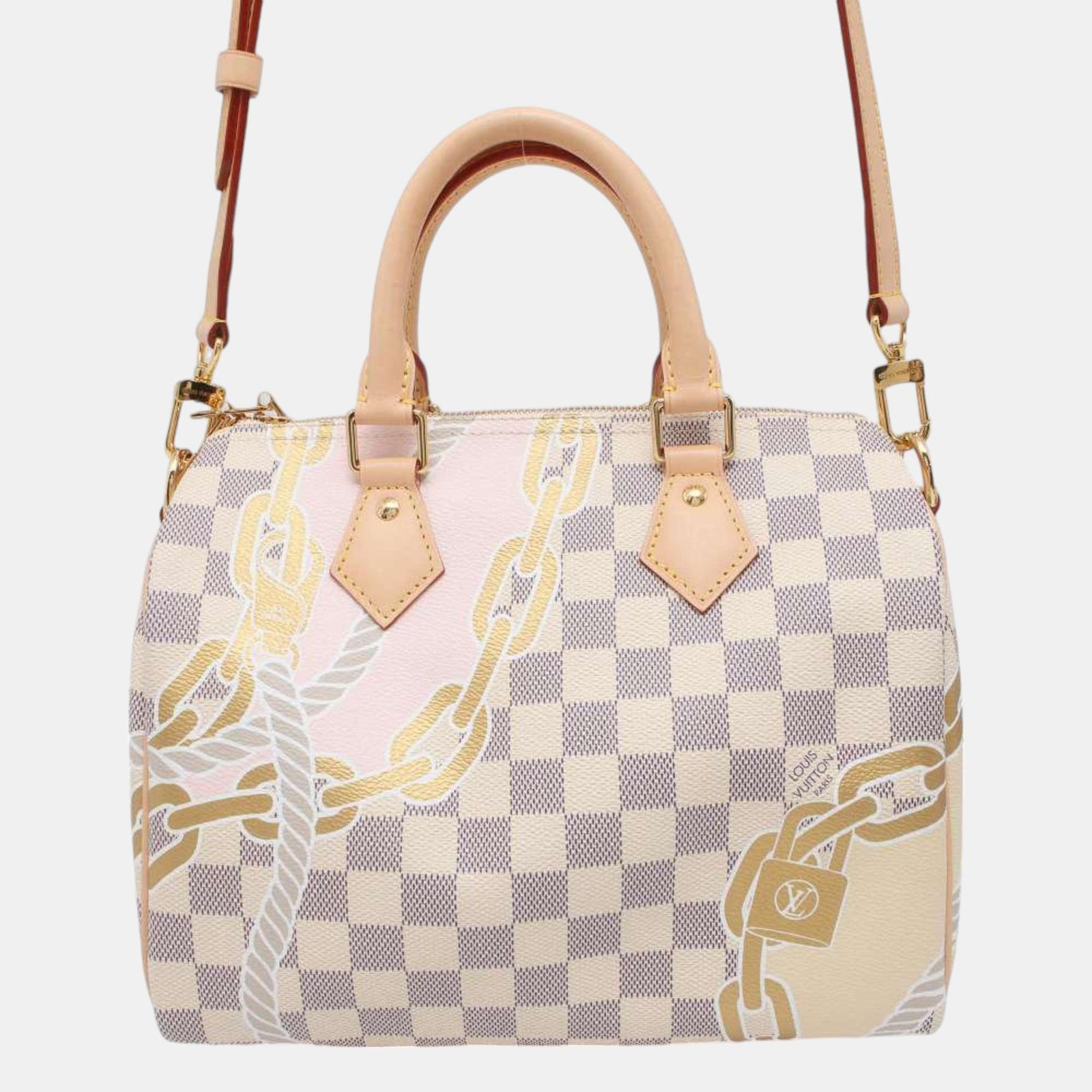 Louis Vuitton Sac à main nautique Speedy Bandouliere 25 de Damier Azur