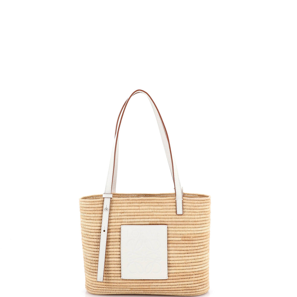 Loewe LOEWE Square Basket Tote Woven Raffia Small
