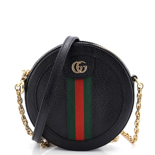 GUCCI Ophidia Round Shoulder Bag Leather Mini