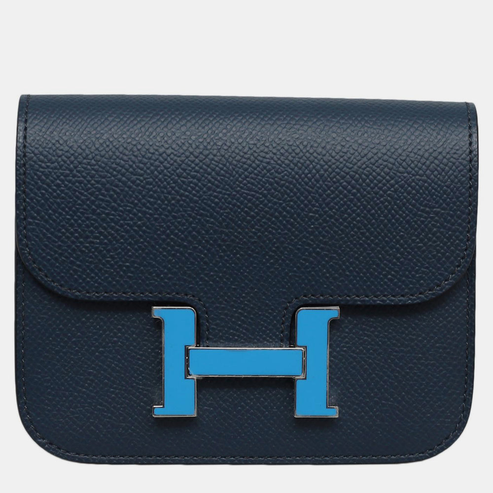 Blue Epsom Constance Slim Wallet