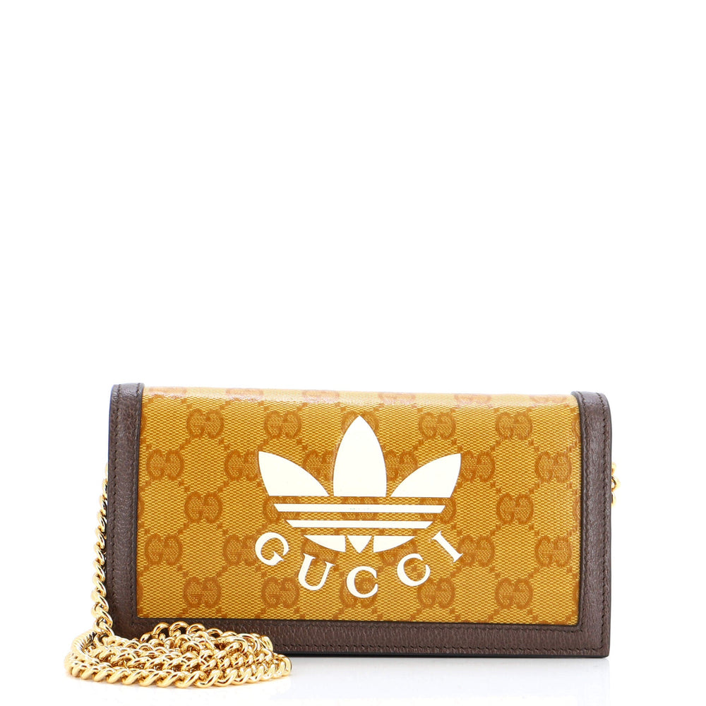 GUCCI x adidas Wallet on Chain GG Coated Canvas