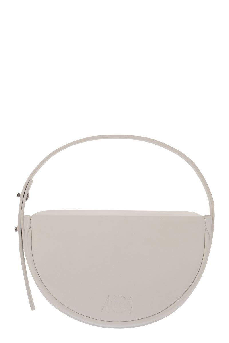A504 Women's Half Moon - Hand Bag in White | Size XS | AIA005