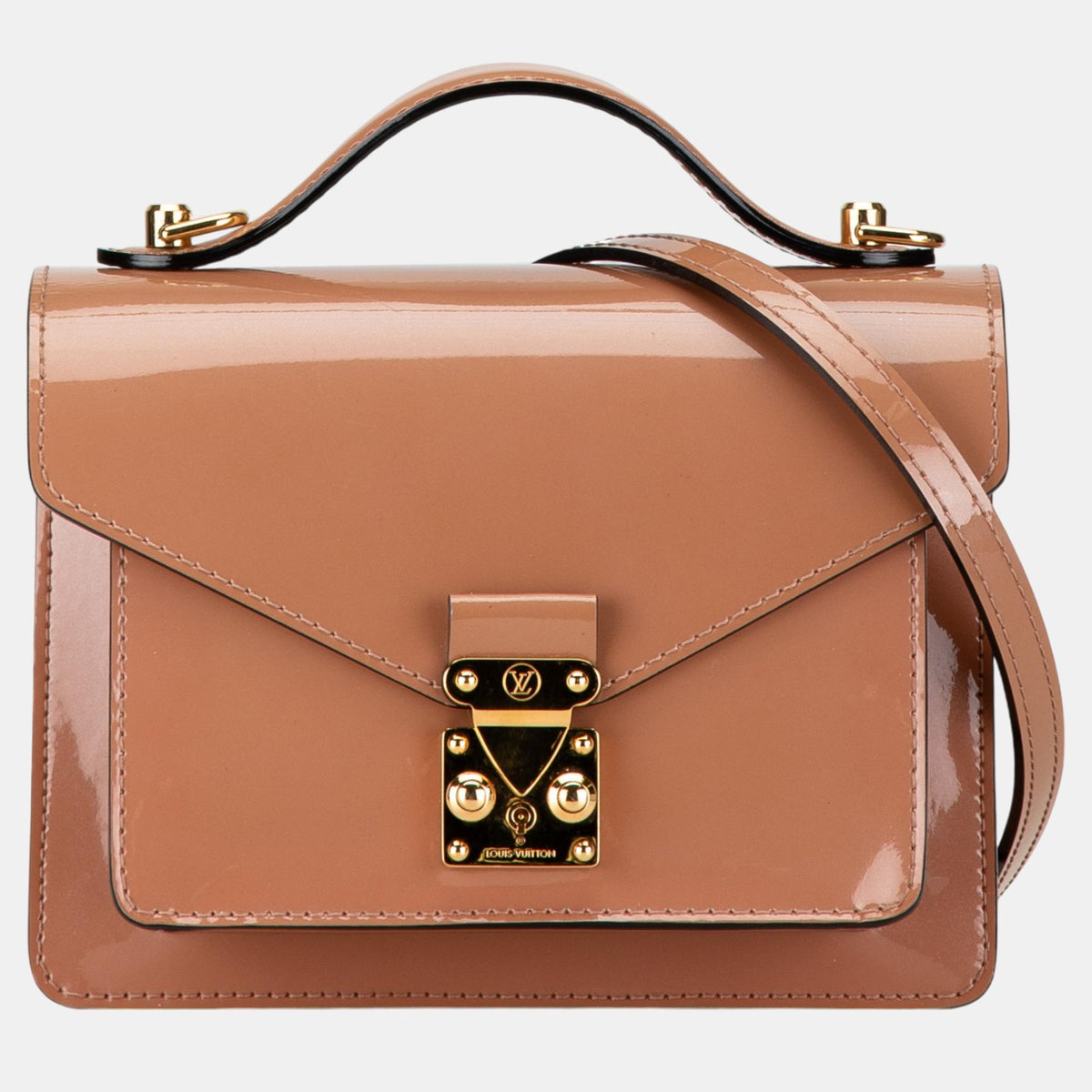 Louis Vuitton Brown Tone Monogram Vernis Monceau BB Shoulder Bag