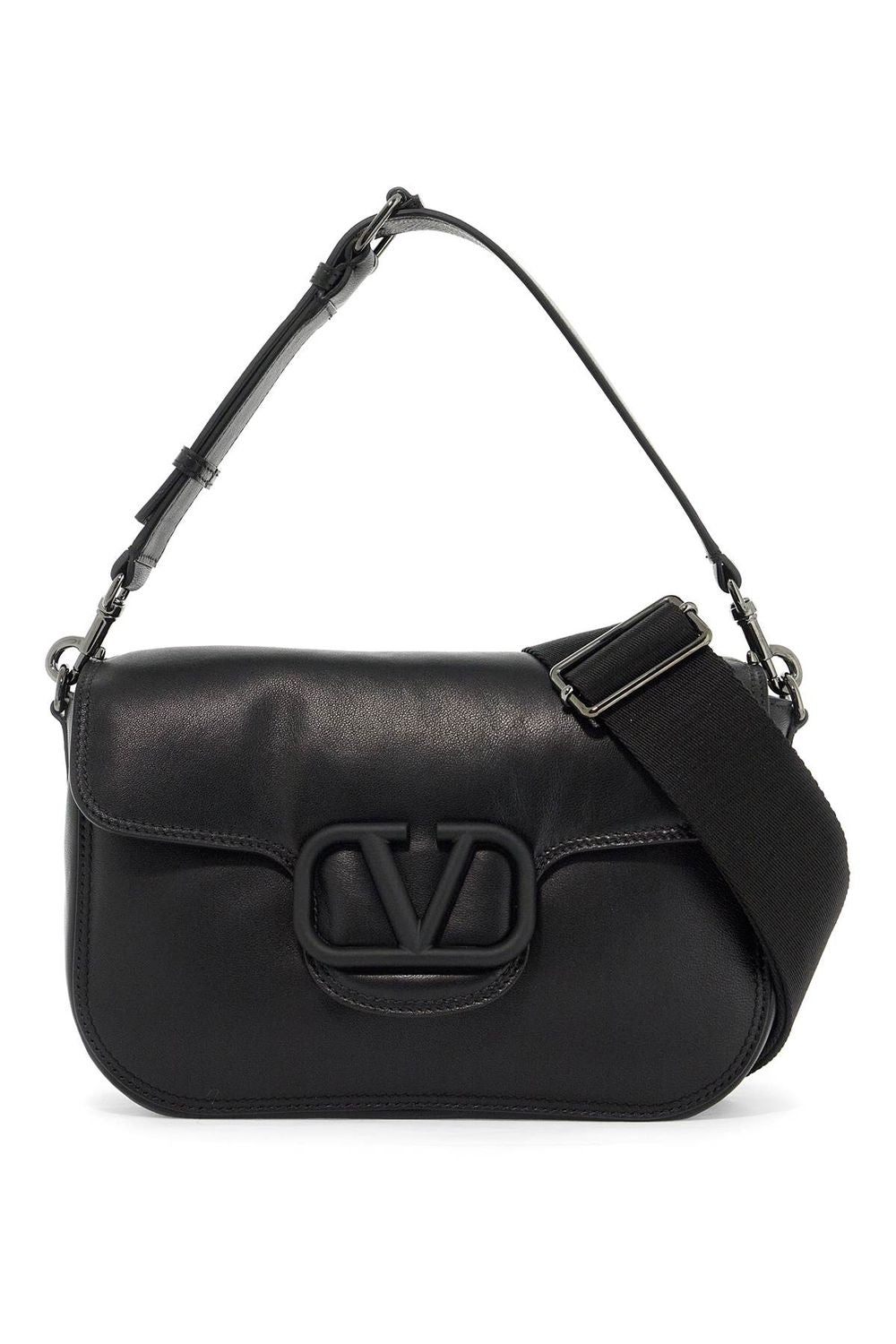 Valentino Garavani Men's Vlogo Signature Shoulder Bag In Nappa Leather in Nero | 5Y2B0C80ZIQ