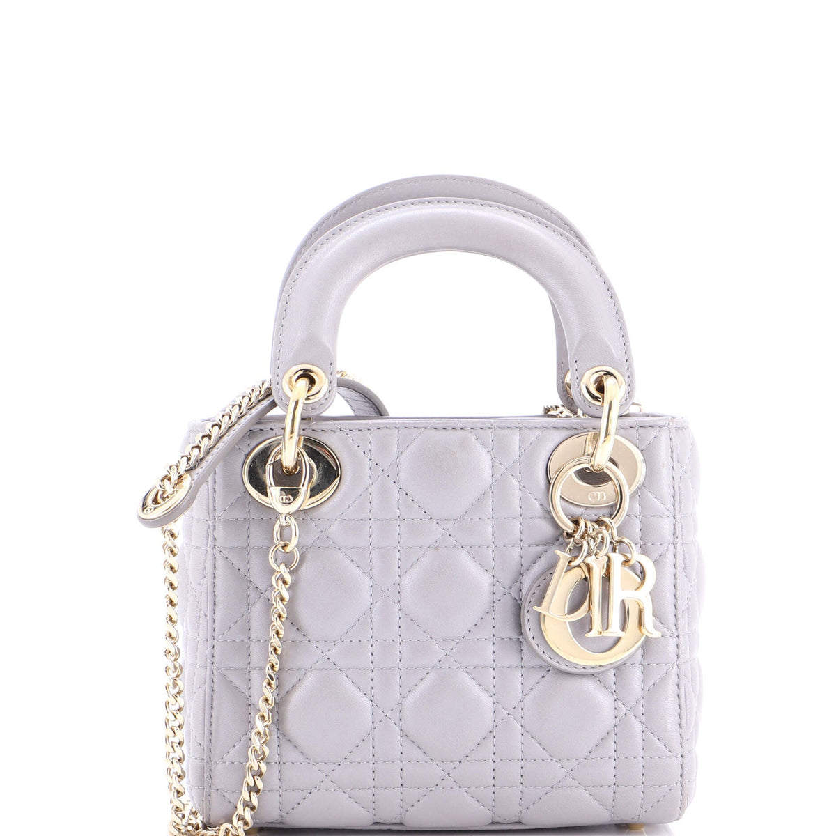 Christian Dior Lady Dior Chain Bag Cannage Quilt Lambskin Mini
