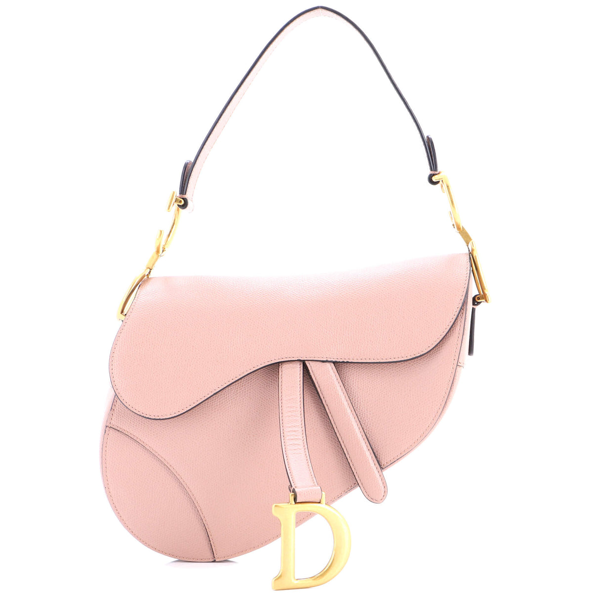 Christian Dior Saddle Handbag Leather Medium