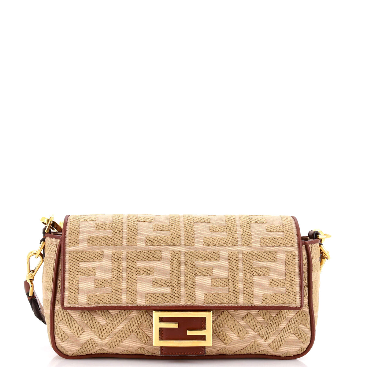 Fendi FENDI Baguette NM Bag Zucca Embroidered Canvas Medium